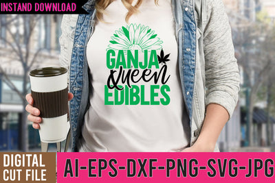 Ganja Queen Editables SVG Cut File , Ganja Queen Editables SVG Design SVG BlackCatsMedia 