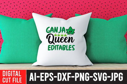 Ganja Queen Editables SVG Cut File SVG BlackCatsMedia 