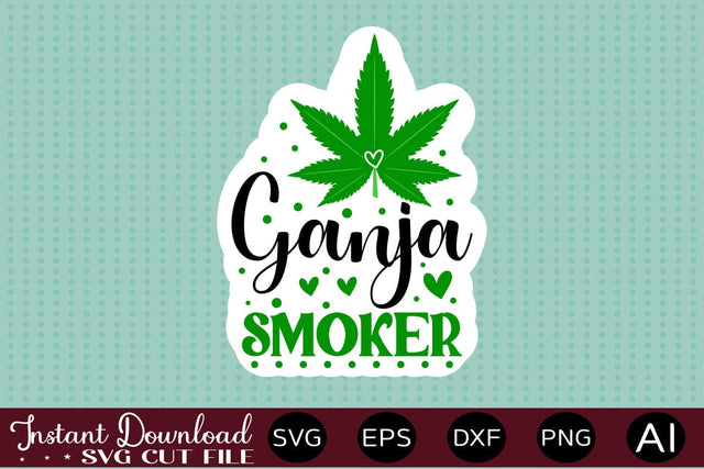 Ganja Smoker sticker design SVG designmaster24 