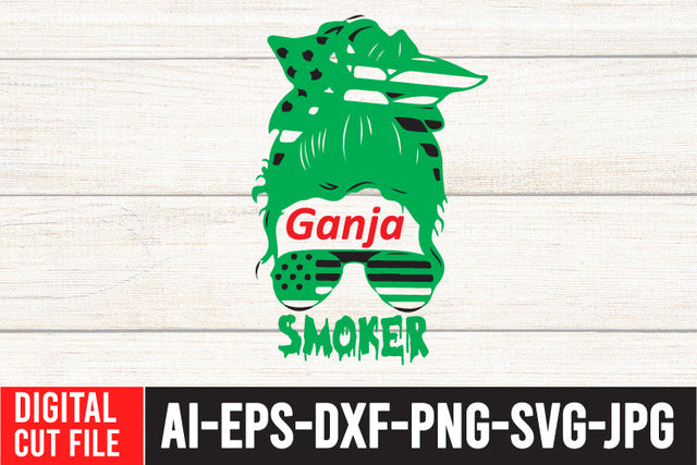 Ganja Smoker SVG Cut File SVG BlackCatsMedia 