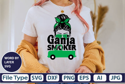 Ganja Smoker SVG Cut File SVG DesignPlante 503 