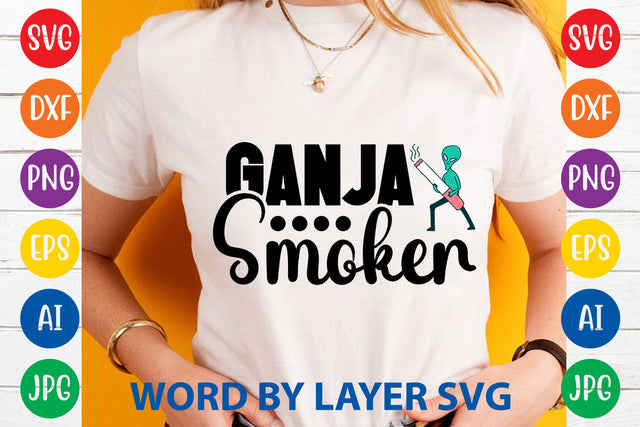 Ganja Smoker, Weed SVG Cut File SVG Rafiqul20606 