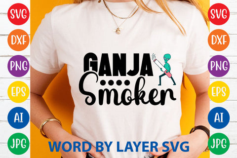Ganja Smoker, Weed SVG Cut File SVG Rafiqul20606 