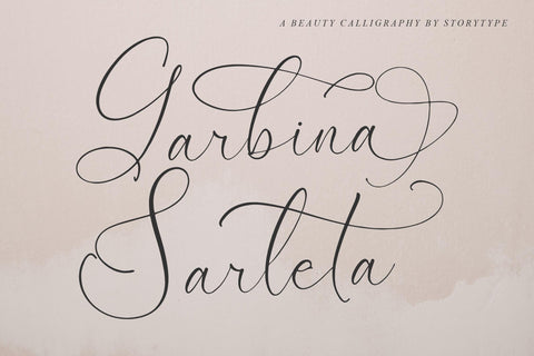 Garbina Sarleta - Beauty Calligraphy Font Storytype Studio 