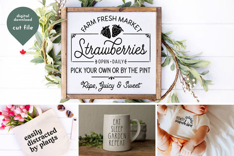 Garden Bundle SVG Cut Files - 13 Spring/Summer Gardening Designs SVG Lettershapes 