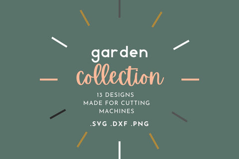 Garden Bundle SVG Cut Files - 13 Spring/Summer Gardening Designs SVG Lettershapes 