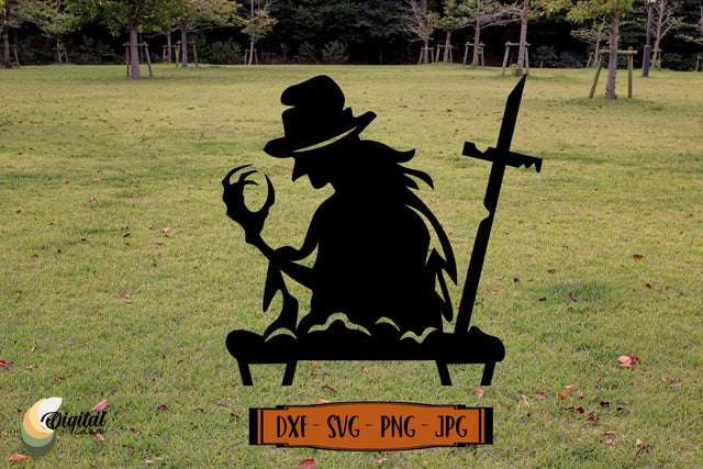 Garden decor Halloween Laser Cut. Witch design SVG. SVG Evgenyia Guschina 