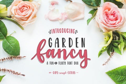 Garden Fancy Font Duo Font The Pretty Letters 