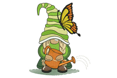 Garden Girl Gnome Embroidery Design, Gardener Embroidery Design Embroidery/Applique DESIGNS NextEmbroidery 