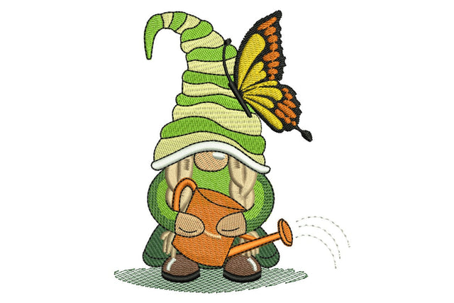 Garden Girl Gnome Embroidery Design, Gardener Embroidery Design Embroidery/Applique DESIGNS NextEmbroidery 