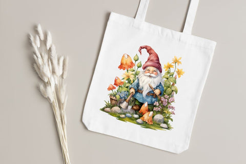 Garden Gnome Clipart Bundle Sublimation Regulrcrative 