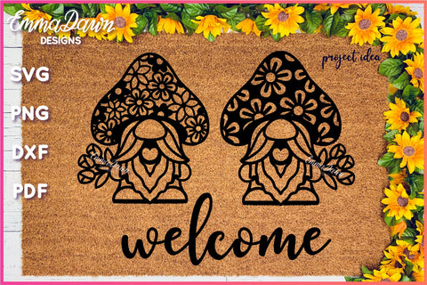 Garden Gnome SVG Bundle SVG Emma Dawn Designs 