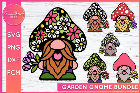 Garden Gnome SVG Bundle SVG Emma Dawn Designs 