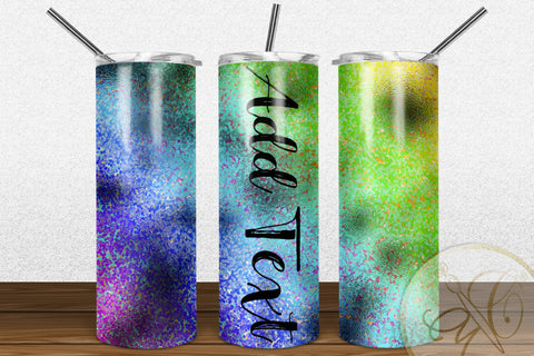 Garden Iridescent 20oz Skinny Tumbler Sublimation | Add your own Text Sublimation Marlene Campos 
