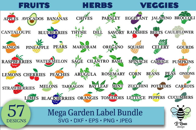 Garden Label SVG Bundle SVG B Renee Design 