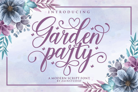 Garden Party Font zainstudio151 