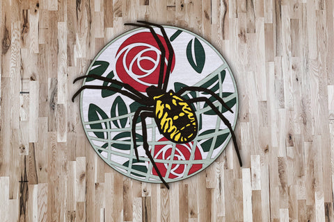 Garden Spider layered art laser cut files SVG Angel on Empire 