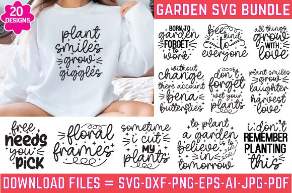 Garden Svg Bundle, Gardening SVG PNG DXF Cricut Plants Flowers svg SVG farhad farhad 