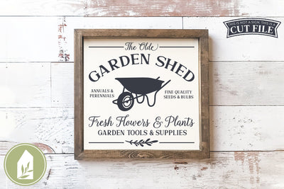 Garden SVG | The Olde Garden Shed SVG | Farmhouse Garden Sign SVG SVG LilleJuniper 