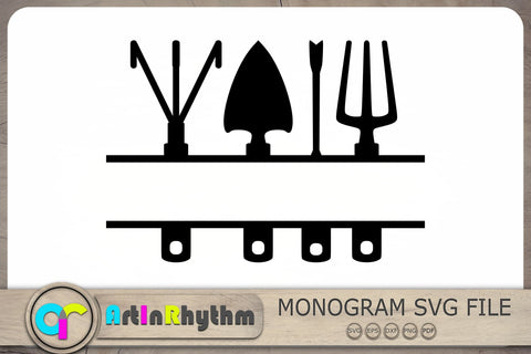 Garden Tool Split Monogram Svg, Garden Tools Svg, Garden Svg, Plant Svg SVG Artinrhythm shop 