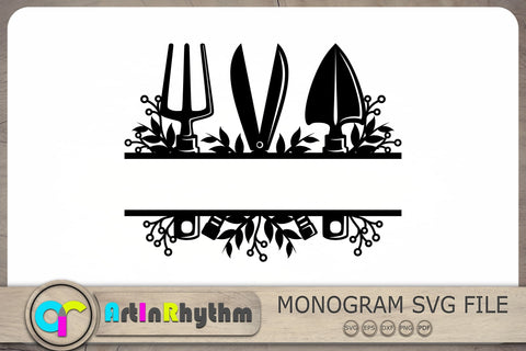 Garden Tool Split Monogram Svg, Garden Tools Svg, Garden Svg SVG Artinrhythm shop 