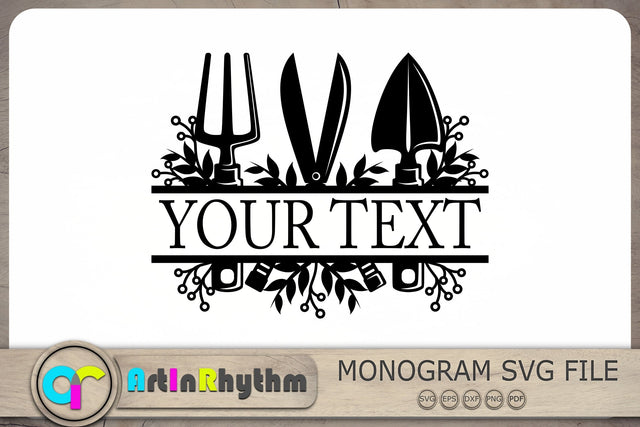 Garden Tool Split Monogram Svg, Garden Tools Svg, Garden Svg SVG Artinrhythm shop 