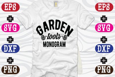Garden tools monogram SVG Nurstore 