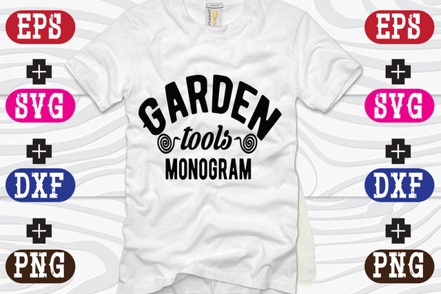Garden tools monogram SVG Nurstore 