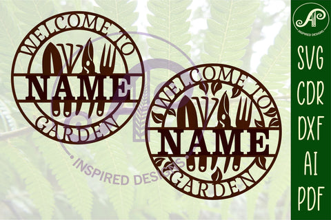 Garden tools sign svg laser cut template SVG APInspireddesigns 