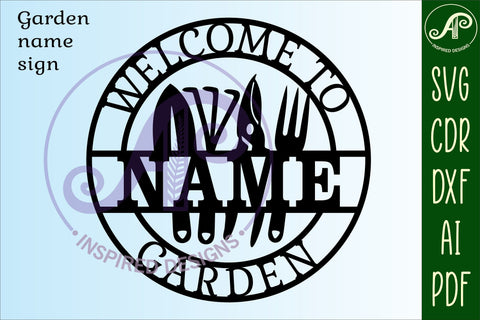 Garden tools sign svg laser cut template SVG APInspireddesigns 