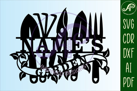Garden tools sign svg laser cut template SVG APInspireddesigns 