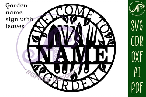 Garden tools sign svg laser cut template SVG APInspireddesigns 