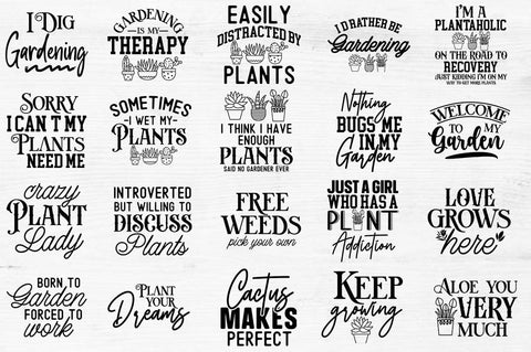 Gardening Bundle svg - Gardening Cut File - svg - dxf - eps - png - Garden Bundle- Hobby - Silhouette - Cricut - Digital File SVG Svgcraft 