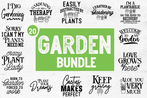 Gardening Bundle svg - Gardening Cut File - svg - dxf - eps - png - Garden Bundle- Hobby - Silhouette - Cricut - Digital File SVG Svgcraft 