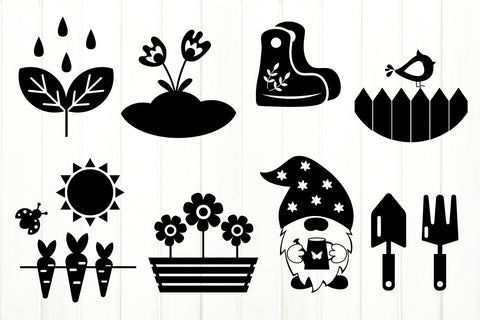 Gardening Door Hanger. Spring Round Sign SVG Bundle. SVG Olga Terlyanskaya 