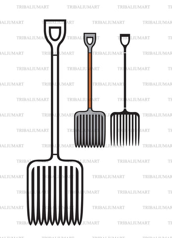 Gardening Fork SVG TribaliumArtSF 