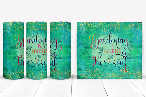 Gardening is Good I Plant Lovers Tumbler Sublimation Wrap Sublimation Happy Printables Club 