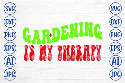 Gardening Is My Therapy Retro SVG SVG Syaman 