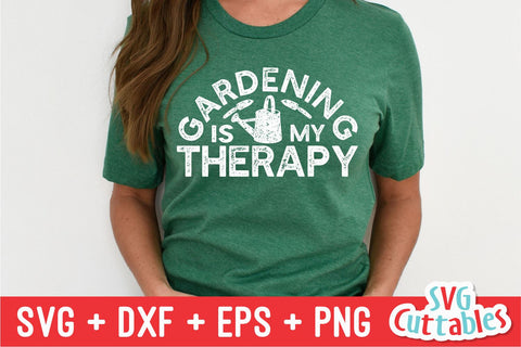 Gardening Is My Therapy svg - Gardening Cut File - svg - dxf - eps - png - Hobby - Plants svg - Silhouette - Cricut - Digital File SVG Svg Cuttables 