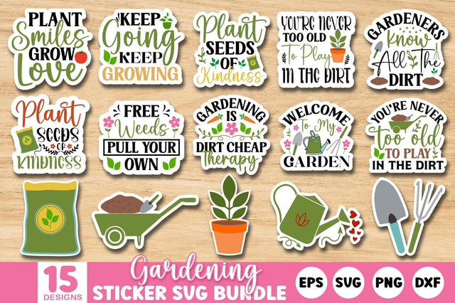 Gardening Sticker SVG Design Bundle SVG SH_Tee store 