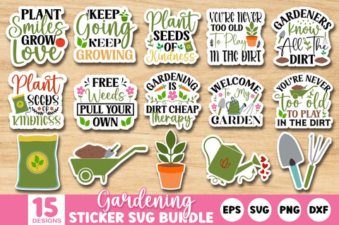 Gardening Sticker SVG Design Bundle SVG SH_Tee store 