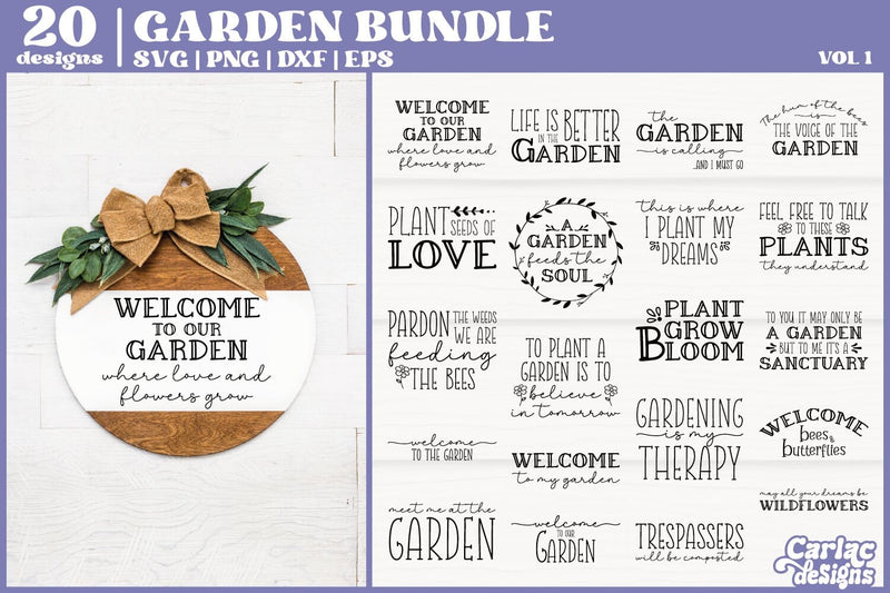 Gardening SVG Bundle | Welcome to the Garden Bundle | Vol 1 SVG Carla C Designs 
