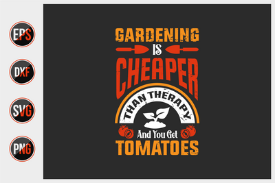 Gardening Typographic Saying Design. SVG uniquesvg99 