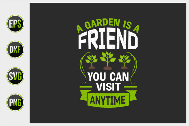 Gardening Typographic Saying Design. SVG uniquesvg99 