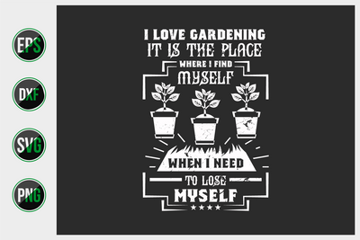 Gardening Typographic Saying Design. SVG uniquesvg99 