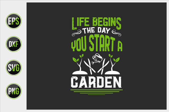 Gardening Typographic Saying Design. SVG uniquesvg99 