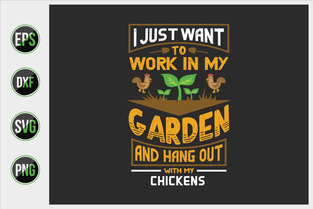 Gardening Typographic Saying Design. SVG uniquesvg99 