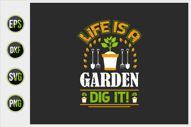 Gardening Typographic Saying Design. SVG uniquesvg99 