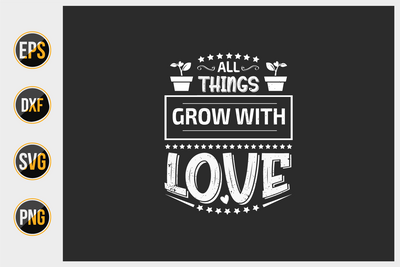 Gardening Typographic Saying Design. SVG uniquesvg99 