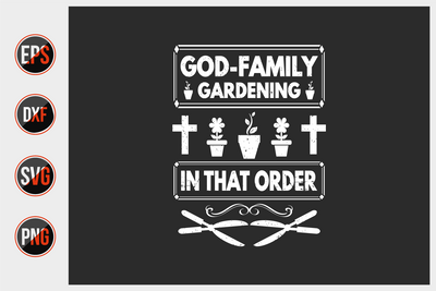 Gardening Typographic Saying Design. SVG uniquesvg99 